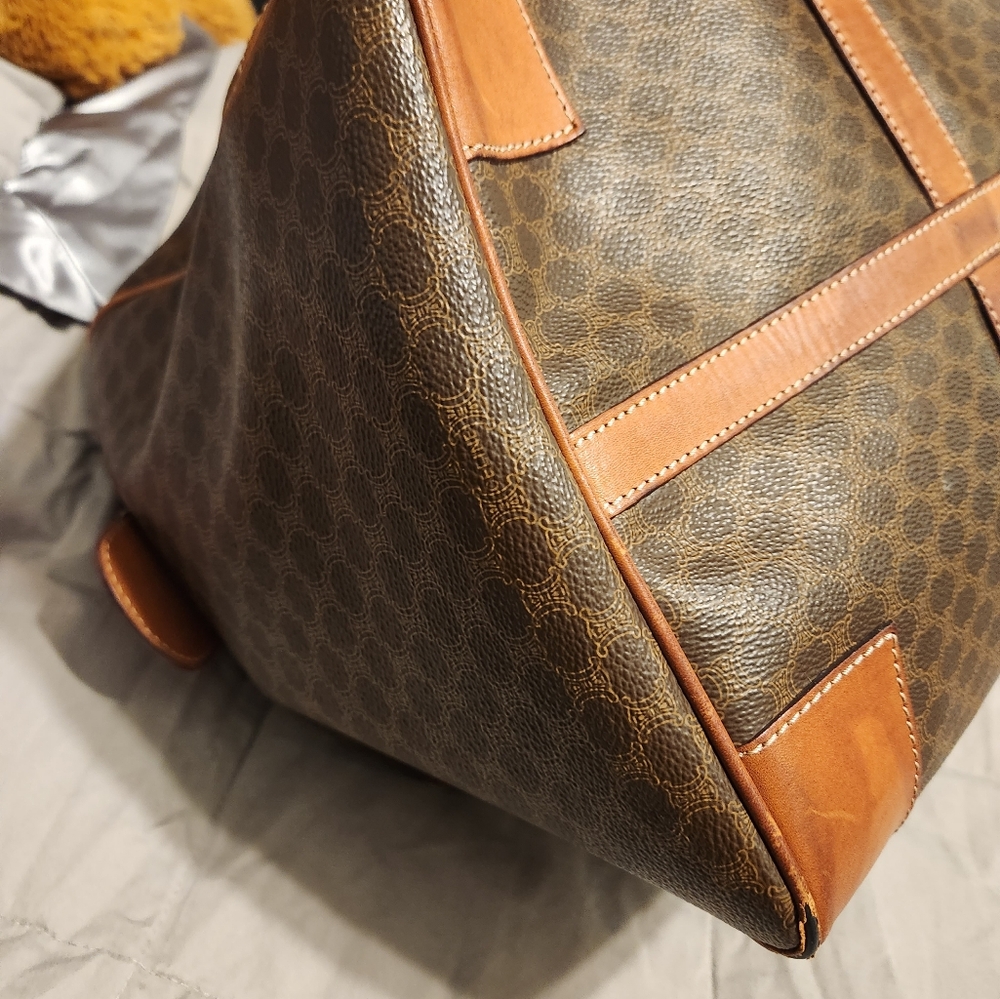 Celine Honeycomb Monogram, COA, OG $240O Leather Boston Duffel18" GUC - Picture 7 of 9